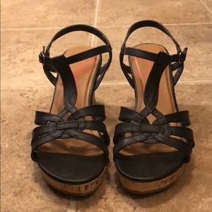 Lightly used black wedges